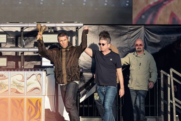 Liam and Noel Gallagher have taken to the stage at the first Heaton Park show
