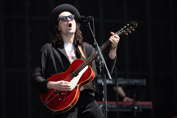 James Bay performs on stage at the TRNSMT festival in Glasgow.