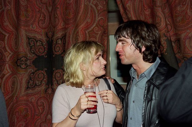Noel Gallagher with Caroline Aherne in the 90s