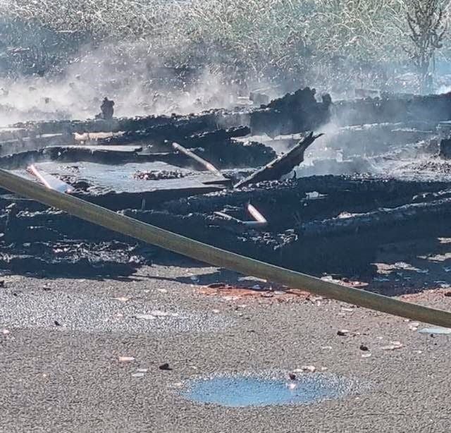 Some of the damage following the fire. Pic: Cllr Arder Carson