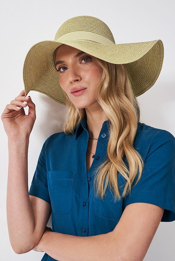 Paper Floppy Hat in Neutral