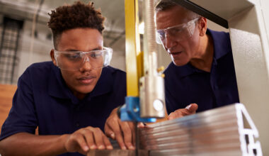 Young person in the workplace