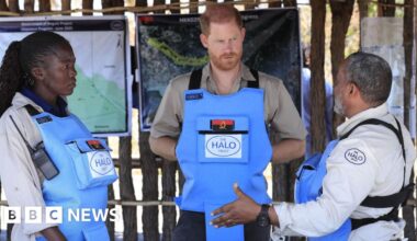 Prince Harry in Diana's footsteps with landmine walk in Angola