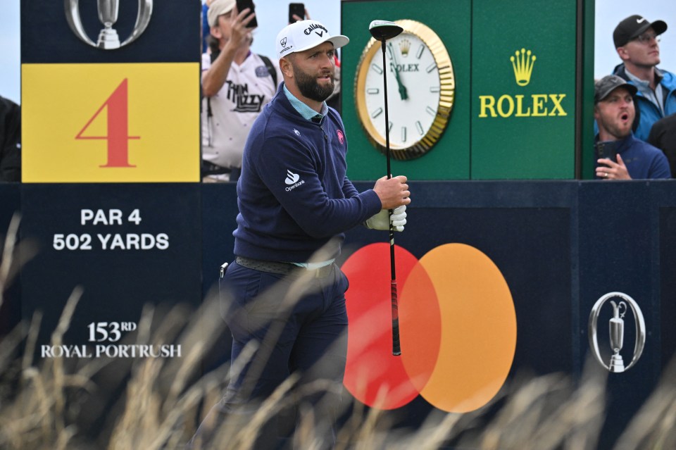 The two-time major winner dealt with whistles and bad weather on his first round