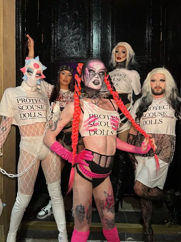 Heaven queens representing the Protect Scouse Dolls attire