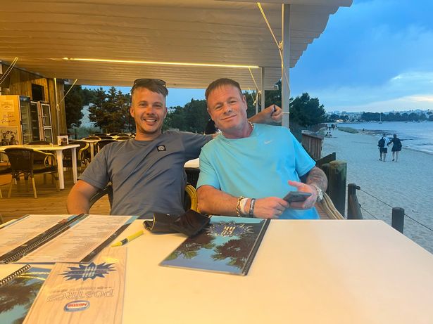 Brett pictured with his step dad Rob