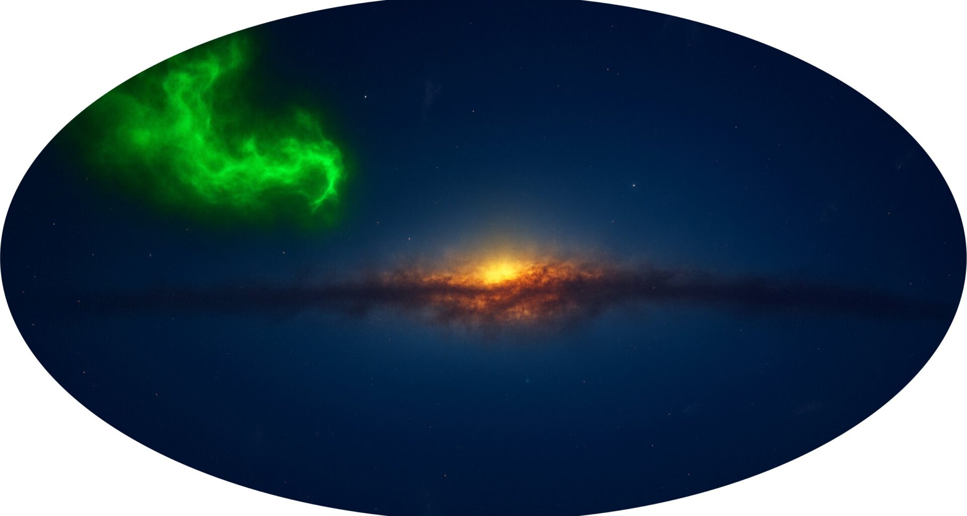 Astronomers map tangled, supersonic filaments in distant interstellar gas cloud