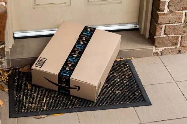 Amazon prime box delivered to a front door