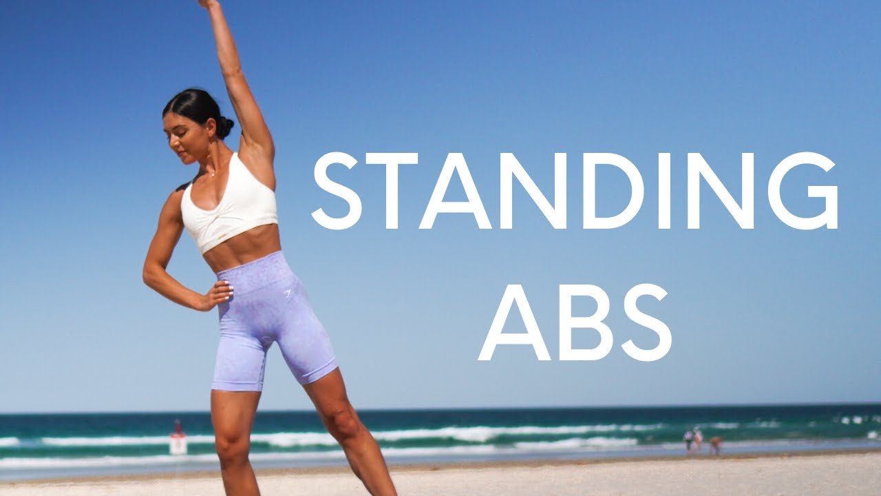 5 MIN STANDING ABS WORKOUT || No Equipment - YouTube