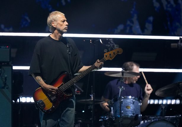 Andy Bell on stage at the Principality Stadium in Cardiff
