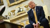US President Donald Trump speaks during a meeting with Bahraini Crown Prince Salman bin Hamad al-Khalifa in the Oval Office of the White House in Washington, DC, on July 16, 2025.