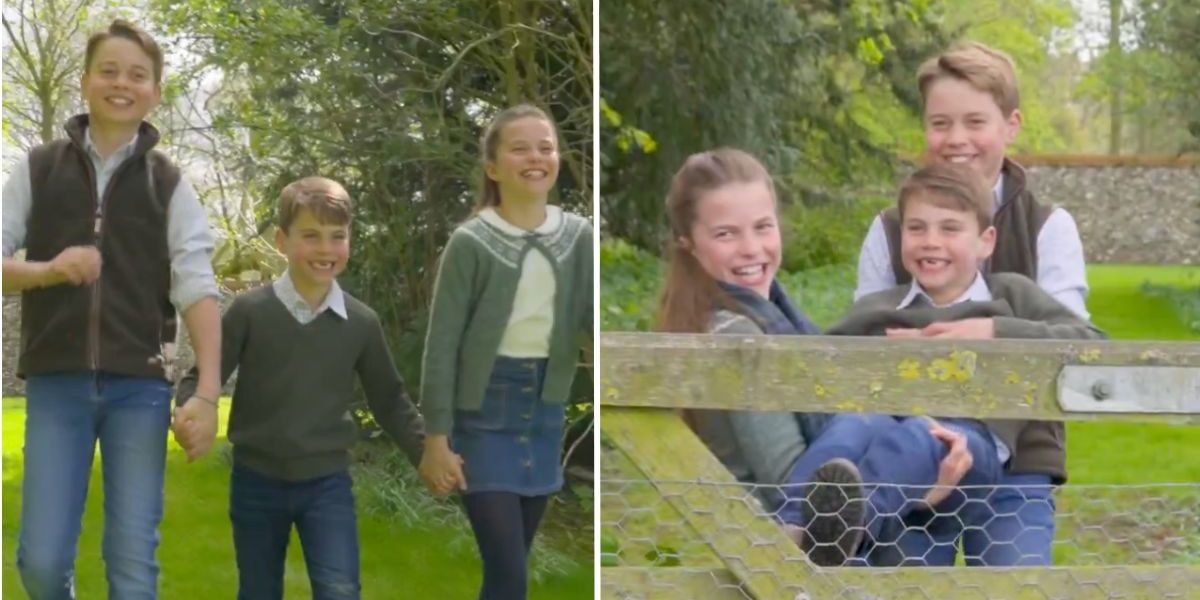 Princess Charlotte and Prince George carry Prince Louis in new Royal Family video