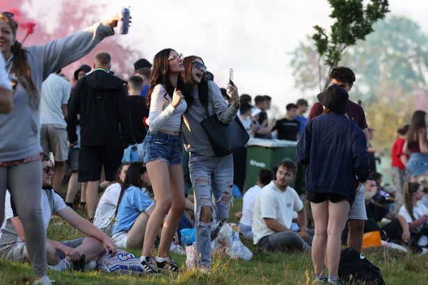 Gallagher Hill proved to be a popular spot for ticketless Oasis fans