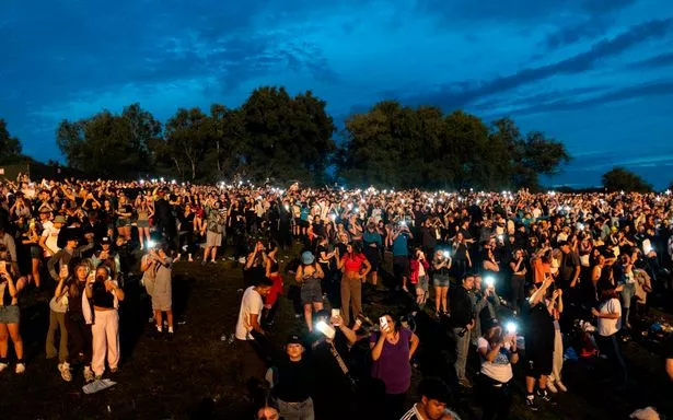 Thousands of fans headed to 'Gallagher Hill' near Heaton Park to hear the Oasis shows