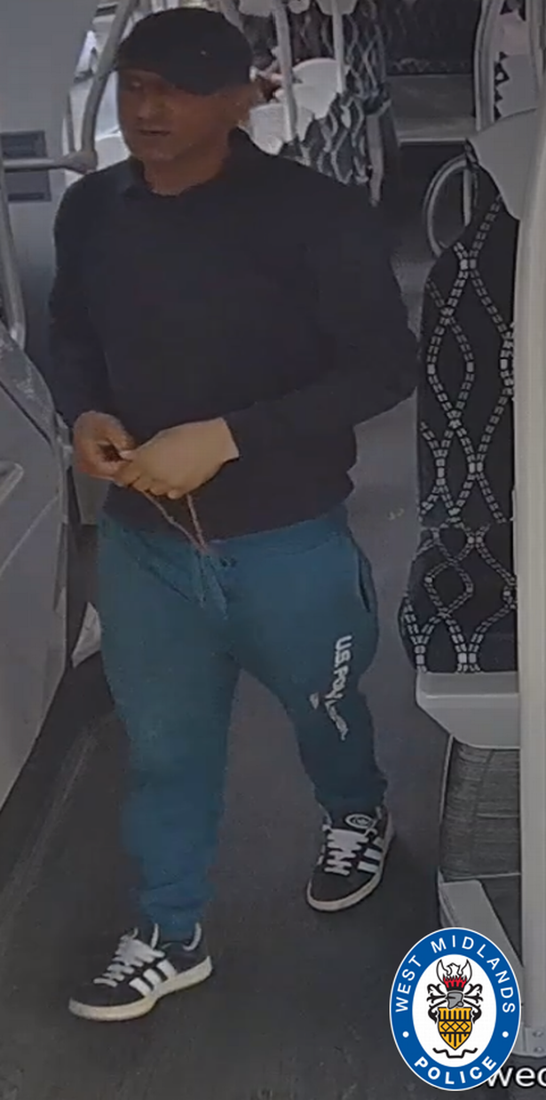 Police would like to speak to this man after a Birmingham bus driver was assaulted 