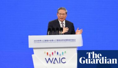 China calls for global AI cooperation days after Trump administration unveils low-regulation strategy | Artificial intelligence (AI)