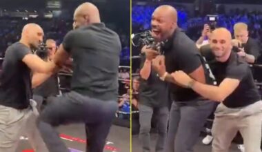 Jon Jones reunites with only fighter to KO him as pair jokingly spar in ring at event