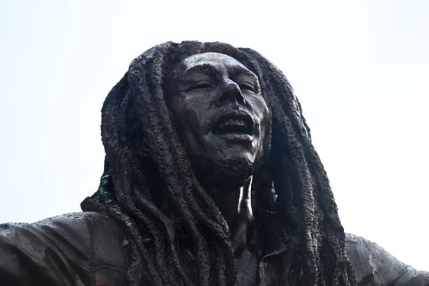 The Bob Marley statue was located on the corner of Jamaica Street and Jordan Street 