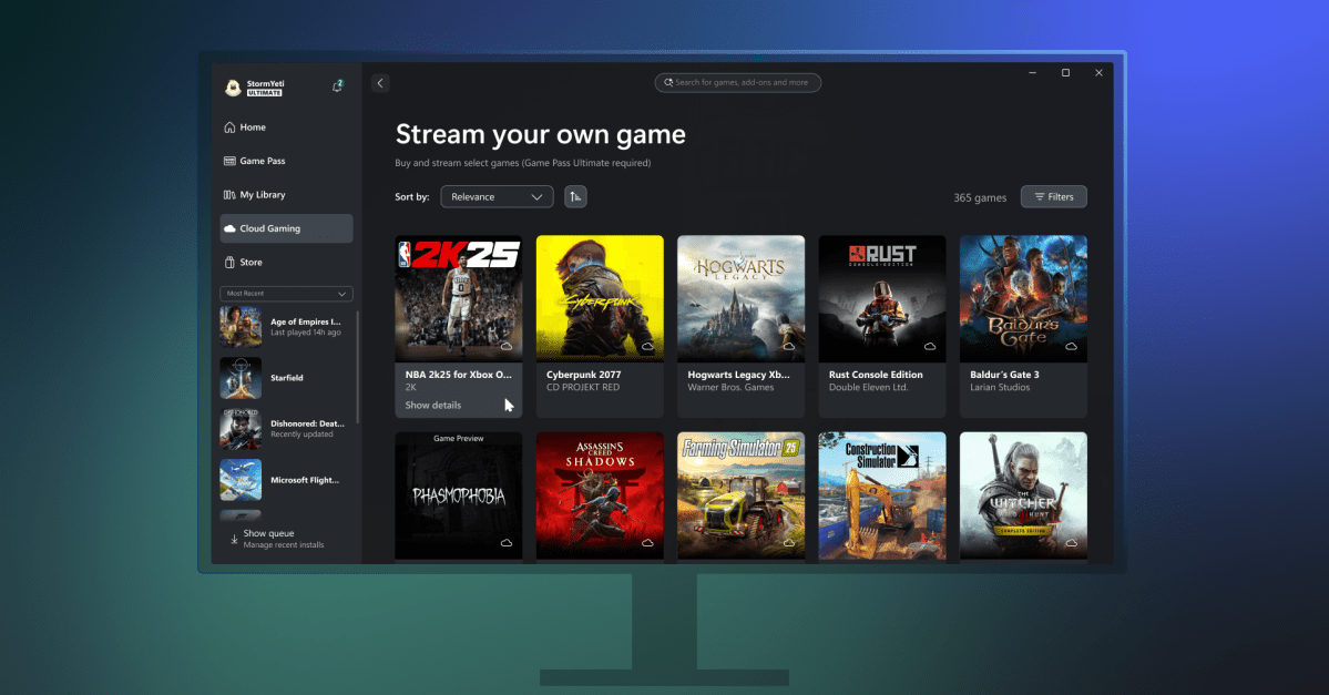 Now everyone can stream their own games in the Xbox PC app.