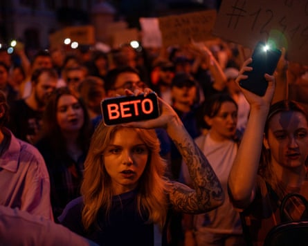 Protesters in Kyiv