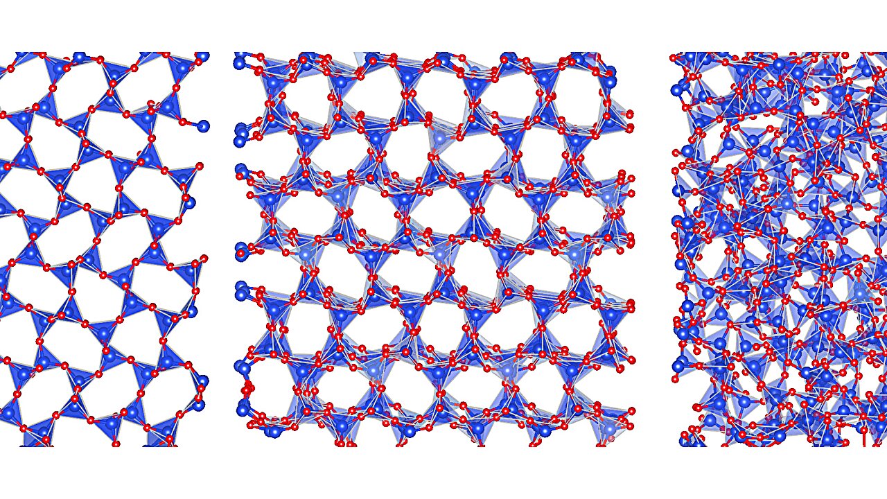 Hybrid crystal-glass materials from meteorites transform heat control