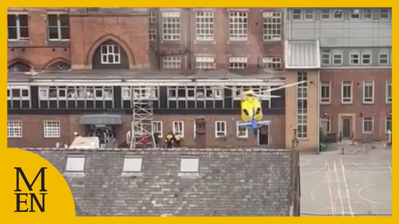 Air ambulance lands in city centre after person falls from car park