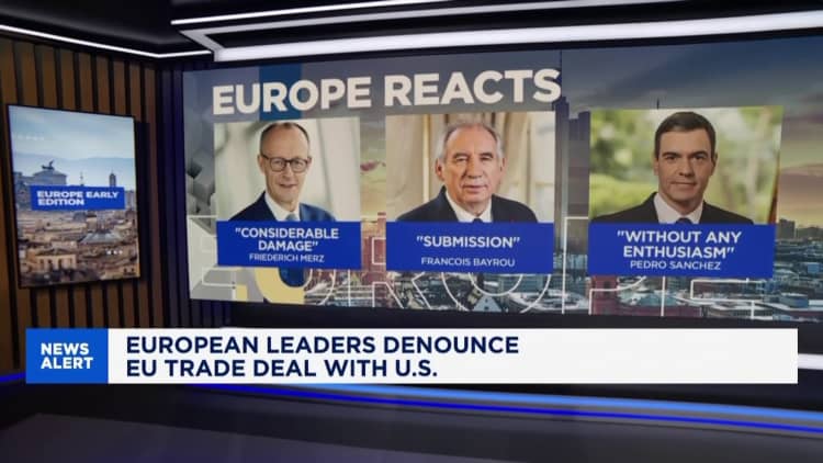 European leaders criticize the U.S.-EU trade deal