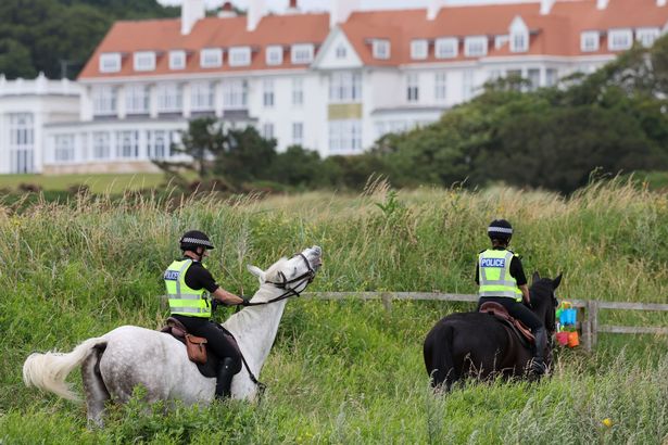 Police were deployed to Trump Turnberry in Ayrshire during the visit