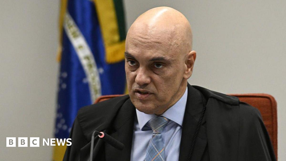 Brazilian Supreme Court Judge Alexandre de Moraes speaks during hearings involving former Brazilian President Jair Bolsonaro and his associates accused of attempting a coup d'etat in January 2023, in Brasilia, on June 9, 2025.