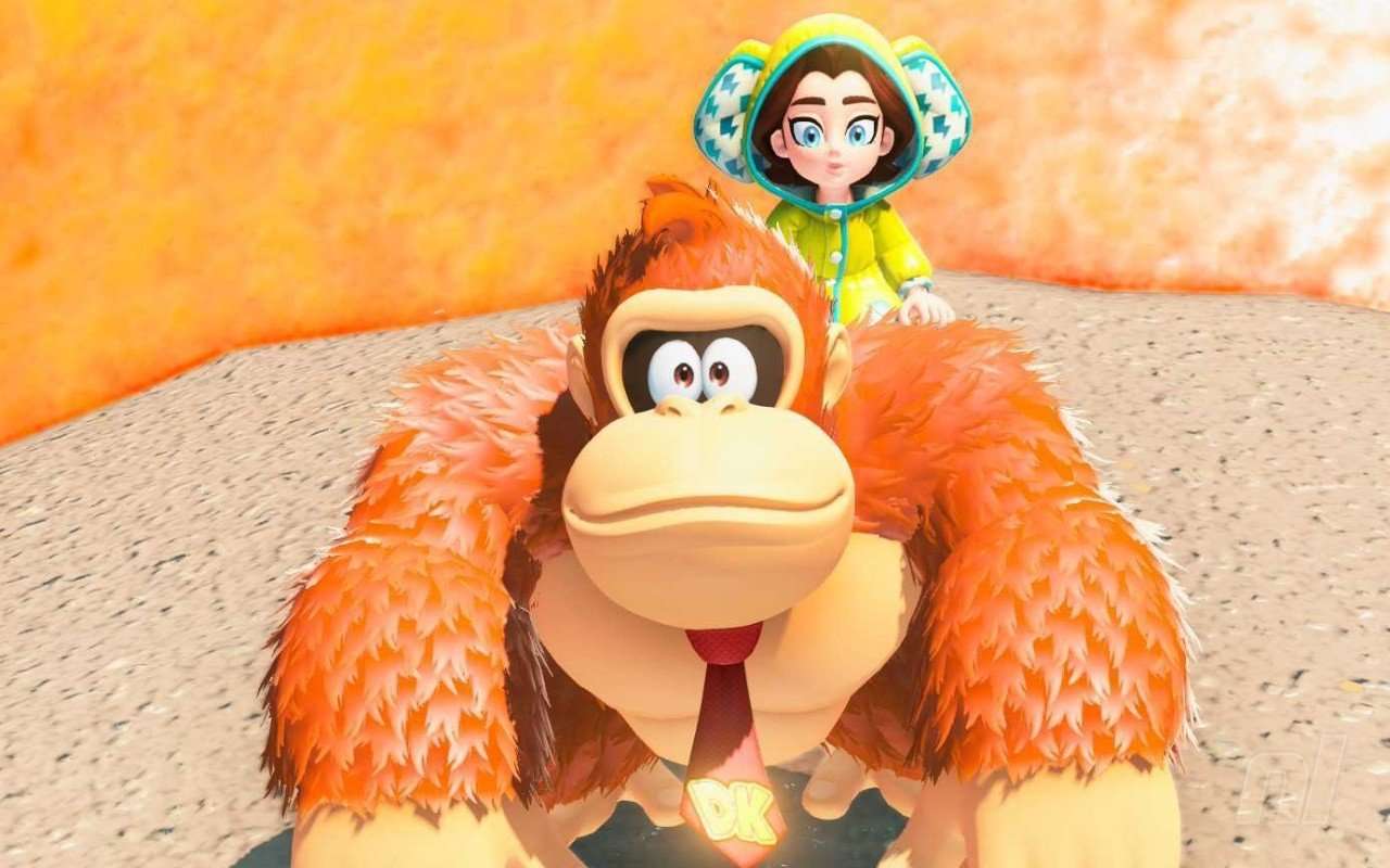 Random: DK's Fur Gets Brighter In Bananza When He's Powered Up