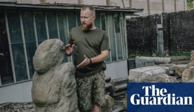 ‘Ukraine doesn’t forget its cultural landmarks’: the team risking their lives to rescue statues from the frontline | Ukraine