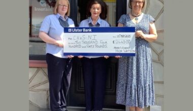 £2,440 presented to Chest, Heart and Stroke Northern Ireland