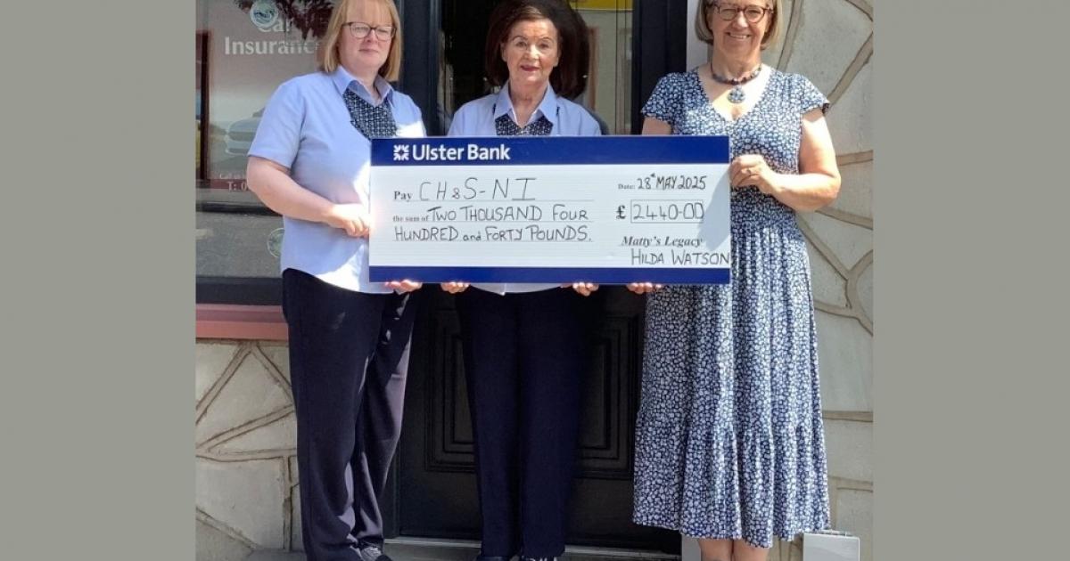 £2,440 presented to Chest, Heart and Stroke Northern Ireland