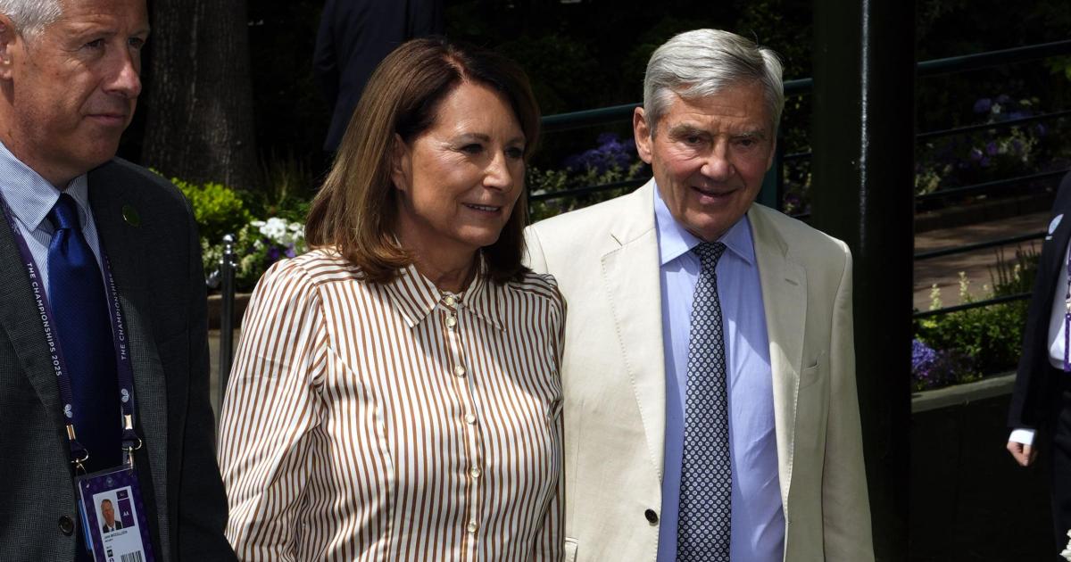 Princess of Wales’s parents attend day eight of Wimbledon