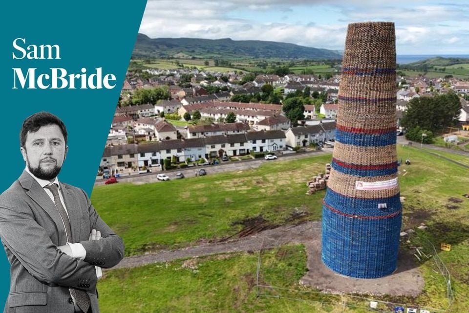 The Craigyhill bonfire in Larne was one of several in Mid and East Antrim
