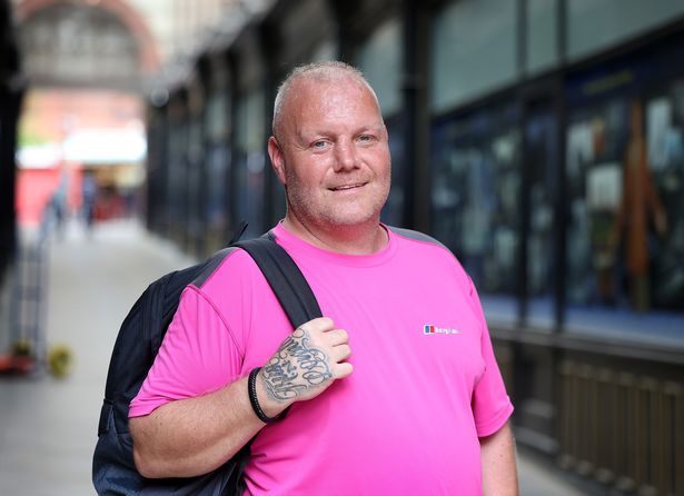 Mark in a striking pink top and matching trainers says there's 'definitely a big wealth divide'. 
