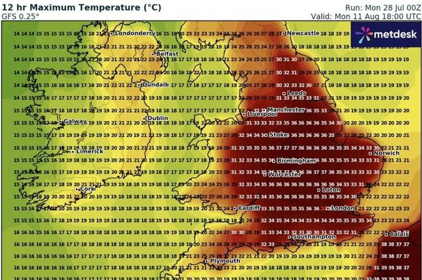 A weather map