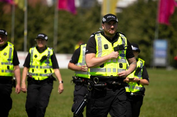 Police at the event in Glasgow