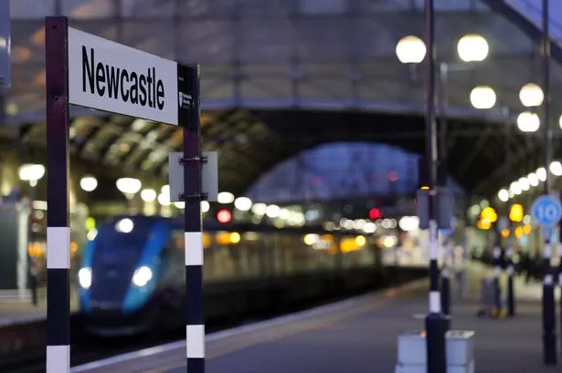 A train at Newcastle Central Station