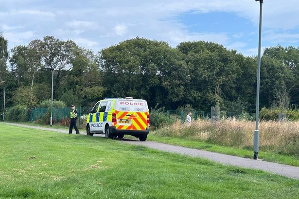 Police at the scene on Thursday morning
