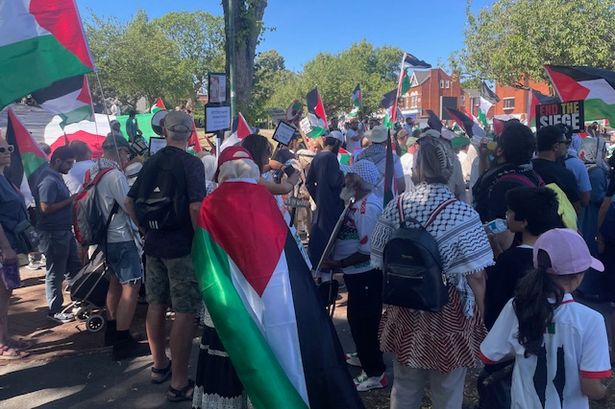 Supporters gathered in Sparkhill Park before heading off on a march to Birmingham city centre