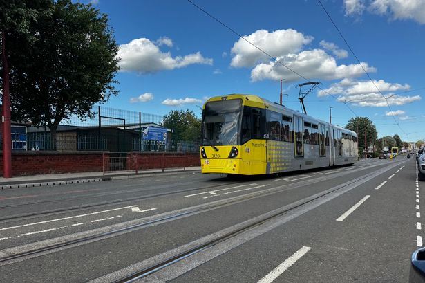 Manchester Road, where trams were brought to a standstill following the collision