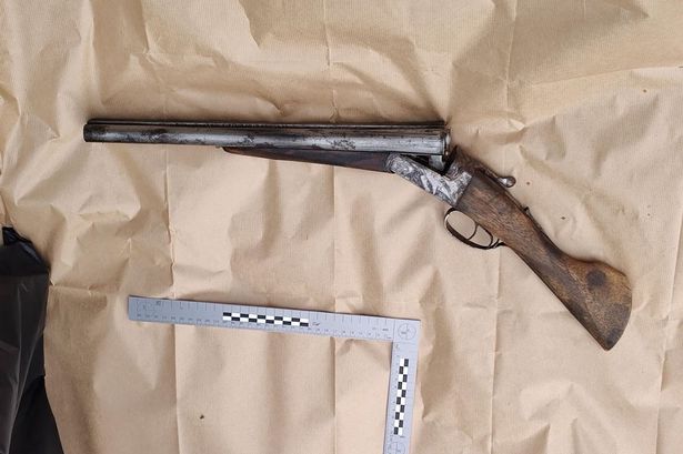 An investigation has been launched after the shotgun was found