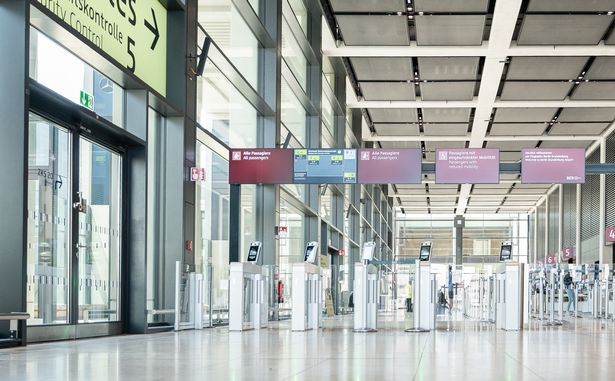 Security gates at Berlin airport