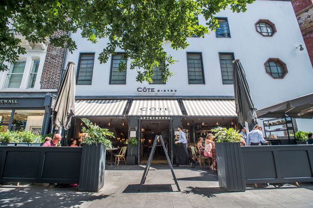 Exterior of Cote Bistro in Paradise Street, Liverpool. 