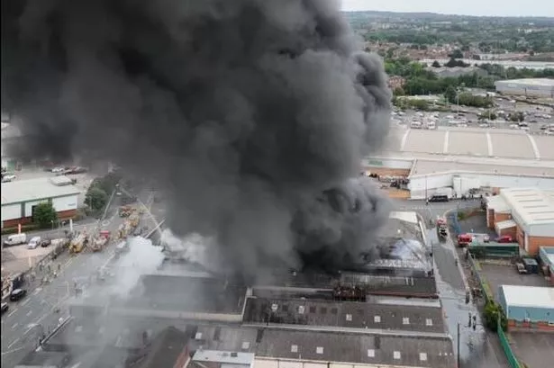 Drone footage of major factory fire in Great Bridge, near West Bromwich on July 27. Picture provided by Flight Photography