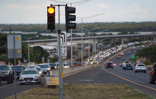 Oahu residents evacuate Ewa Beach due to the threat of tsunami in Kapolei, Oahu, Hawaii, Tuesday, July 29, 2025. 