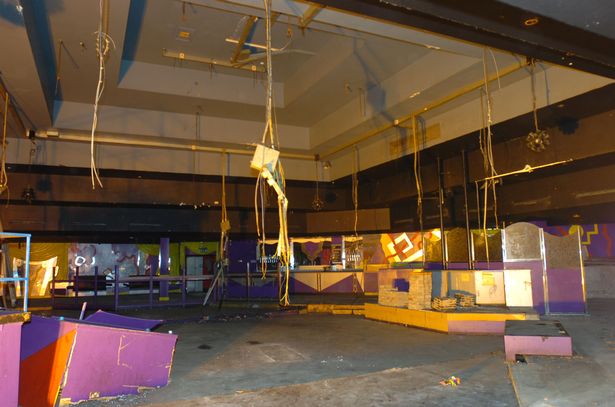 Interior of the old Ritzy nightclub in Bromborough before its demolition