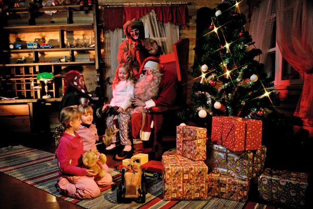 Visitors can travel through the snowy woodland to meet Santa, where his elves will teach families how to say hello in Finnish