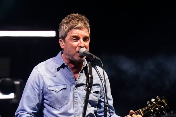 Noel Gallagher as Oasis takes to the stage at the Principality Stadium, Cardiff